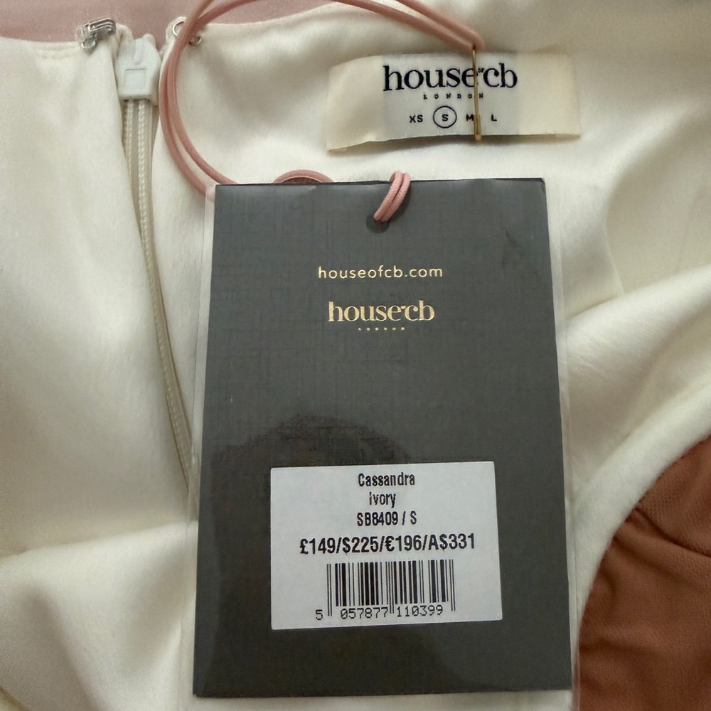 House of CB Cassandra ivory lace satin Slip Dress - Picture 2 of 4